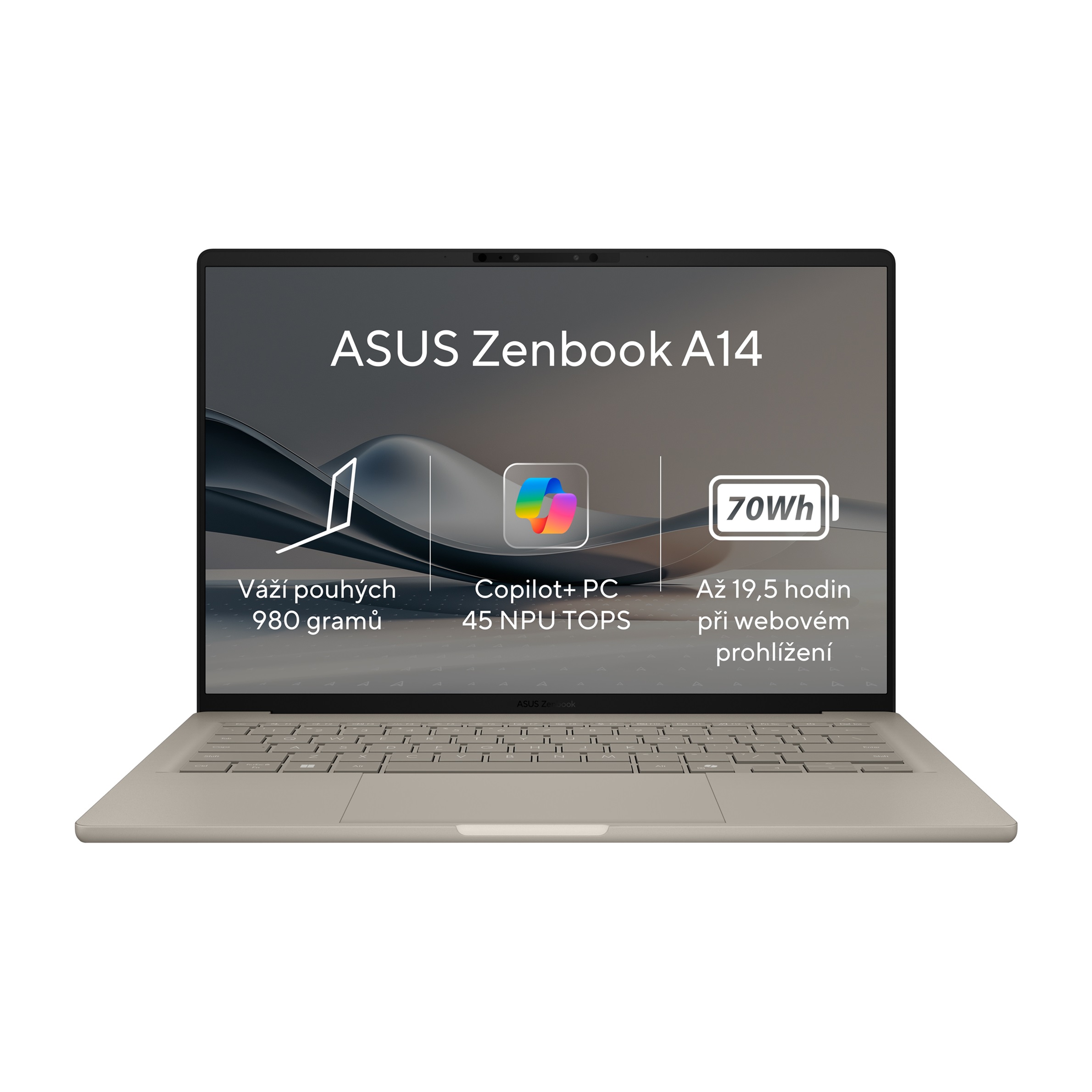 ASUS Zenbook A14 OLED UX3407QA-OLED305W Zabriskie Beige