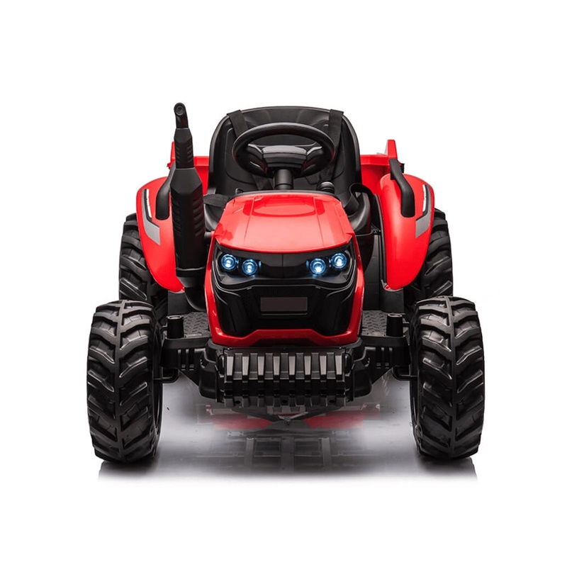 Dětský elektrický traktor Hatis, červená barva.