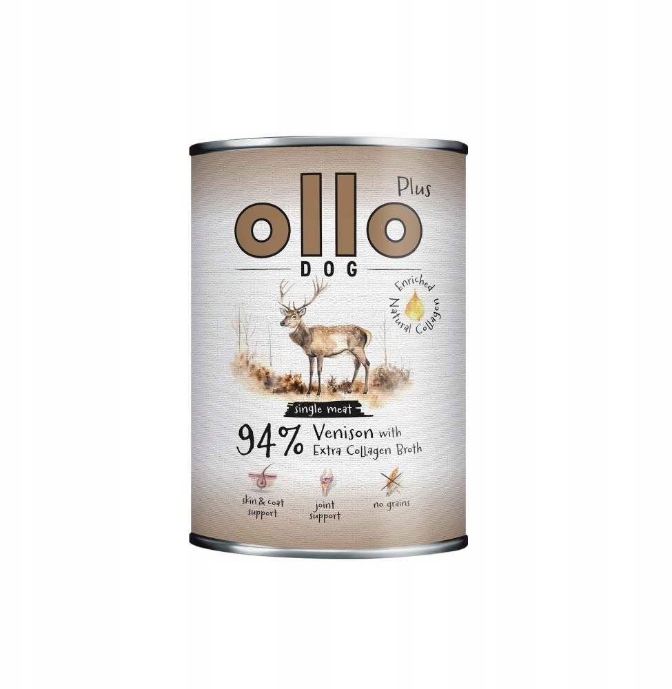 OLLO Plus Collagen Deer - vlhké krmivo pro psy - 400g