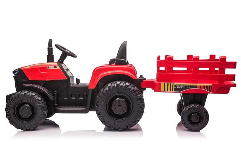 Dětský elektrický traktor Hatis, černý/červený
