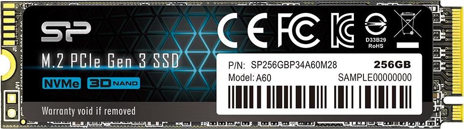 Silicon Power A60 M.2 2280 256GB Max2200/1600 MB SP256GBP34A60M28