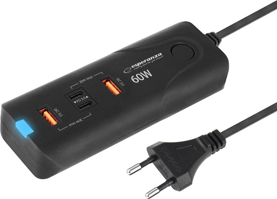 Esperanza EZC109 Síťová nabíječka 60W černá