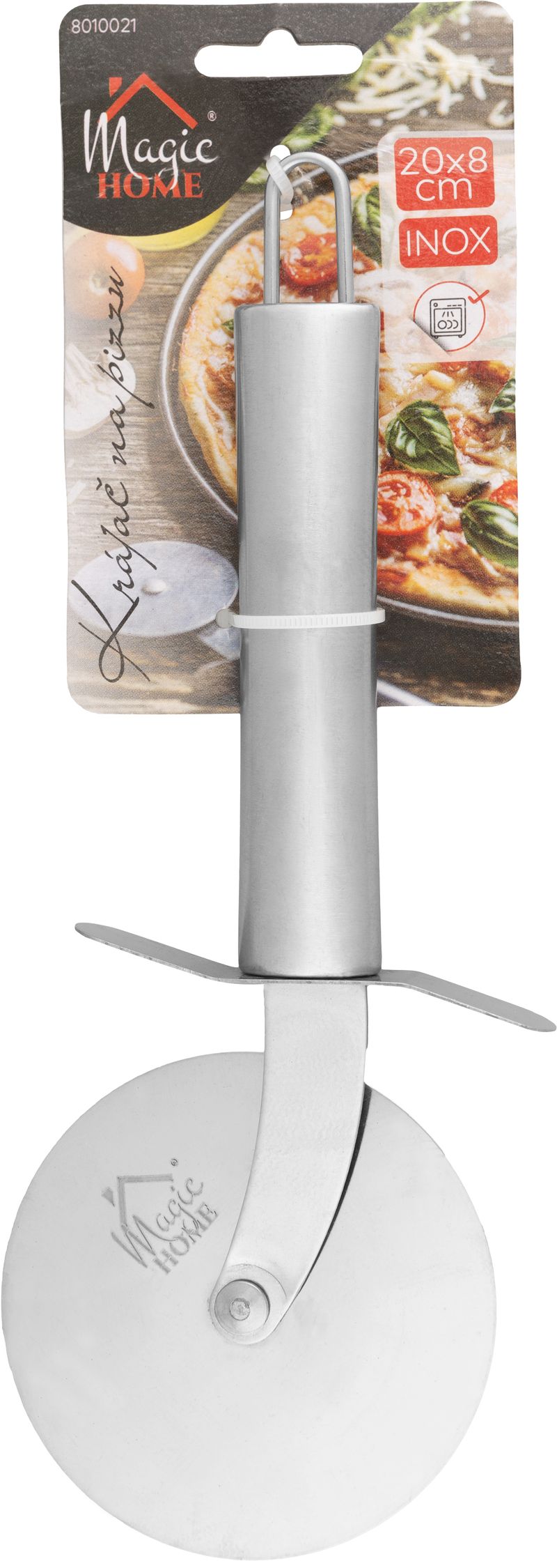 MagicHome kámen na pečení, na pizzu, s kráječem, tác, 33 cm