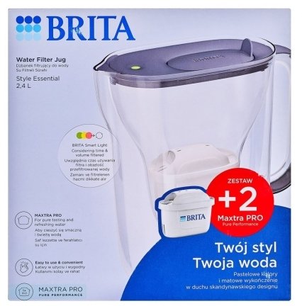 Filtrační konvice Brita Style Essential + 2 MAXTRA PRO PURE PERFORMANCE (grafitový)
