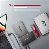 AXAGON ADSA-CC USB-C 10 Gbps - NVMe M.2 SSD & SATA 2.5 /3.5  SSD/HDD CLONE MASTER 2 adaptér