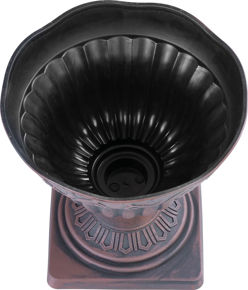 Kvetináč Strend Pro Antik, s podstavcom, 30x30 cm, strieborný, metalický efekt