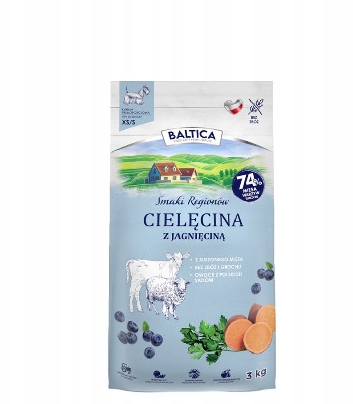 BALTICA SMAKI REGIONÓW Cielęcina z jagnięciną XS / S 3kg
