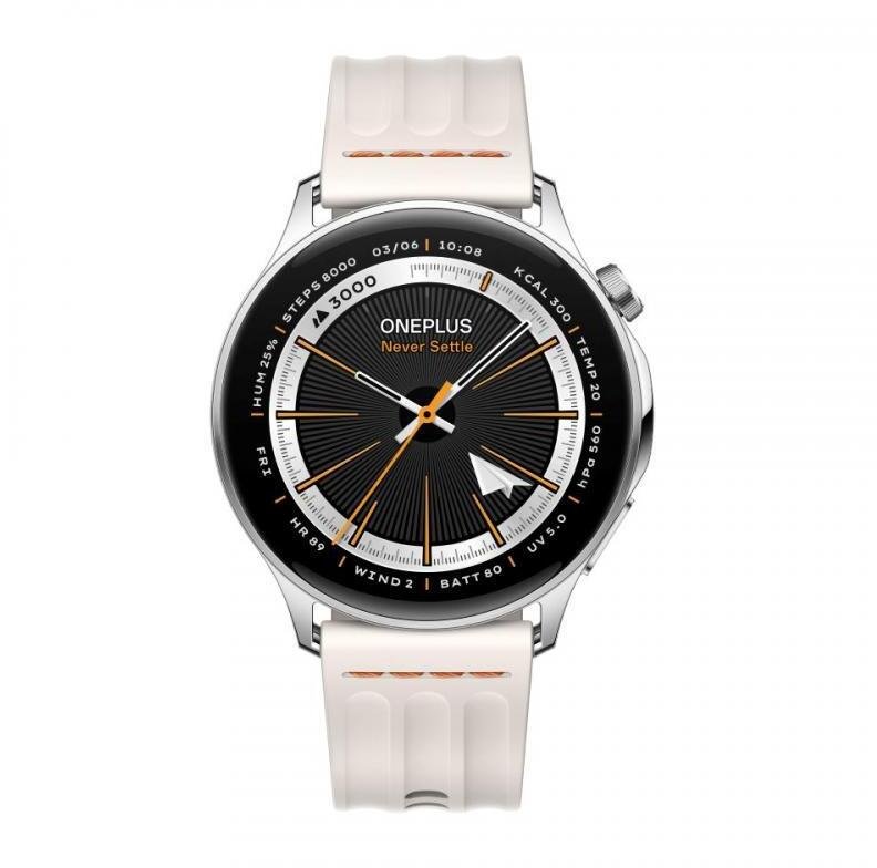 OnePlus Watch Lite - chytrý hodinky, stříbrné