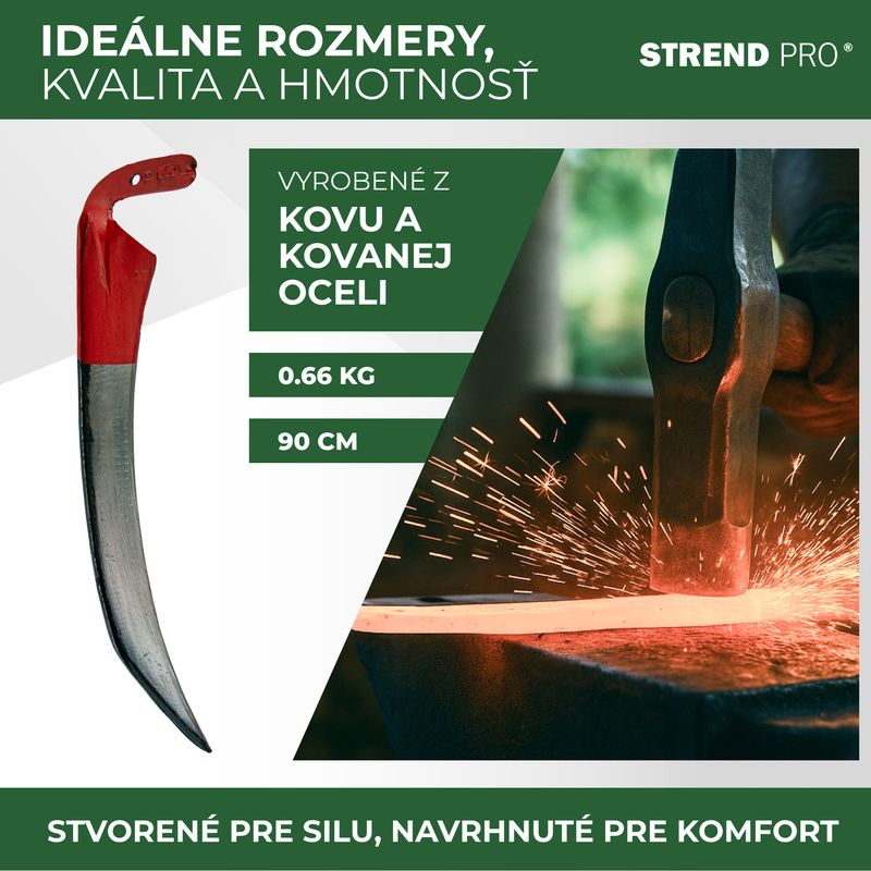 Kosa EURO 90 cm, kovaná, na trávu