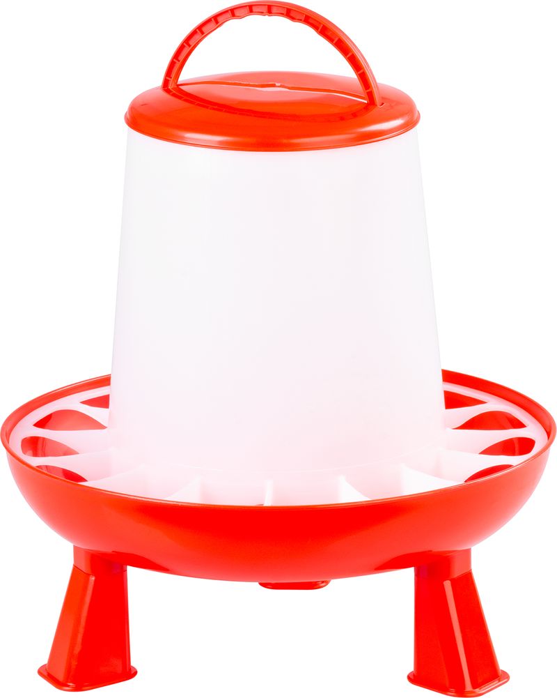 Krmítko Goodfarm, 9 kg, hydina, plast, s nožičkami, napajačka