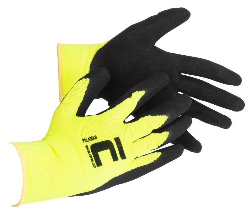 Rukavice PALAWAN 10/XL, nylon, Latex, s blistrem