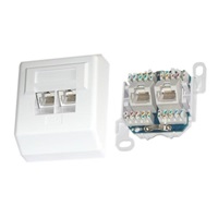 Zásuvka Profi UTP 2x RJ45 Cat5E, krone, na omítku