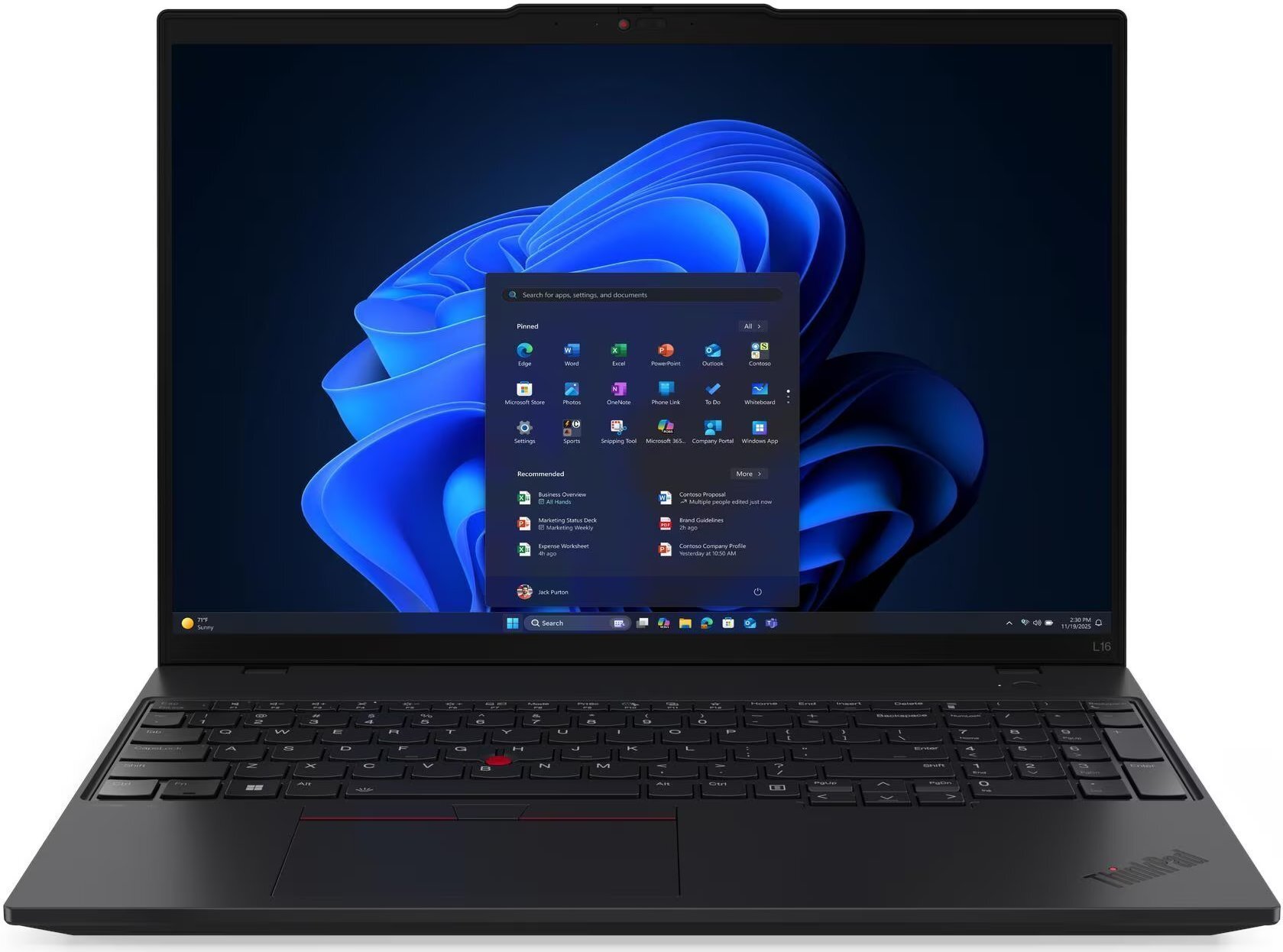 Lenovo Notebook ThinkPad L16 G2 21SC0030PB W11Pro 7 PRO 250/16GB/512GB/INT/16.0 WUXGA/Černý/1 rok Premier Support + 3 roky OS + CO2 Offset