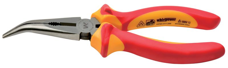 Kleště Whirlpower® 15703-311 200 mm, elektrikářské kleště, zahnuté, VDE 1000, DIN5745