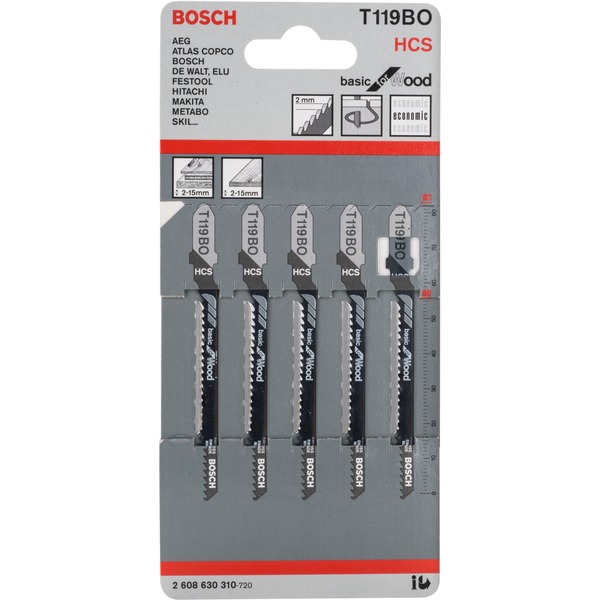 Pilový plátek do kmitací pily T 119 BO - Basic for Wood - 3165140006941 BOSCH