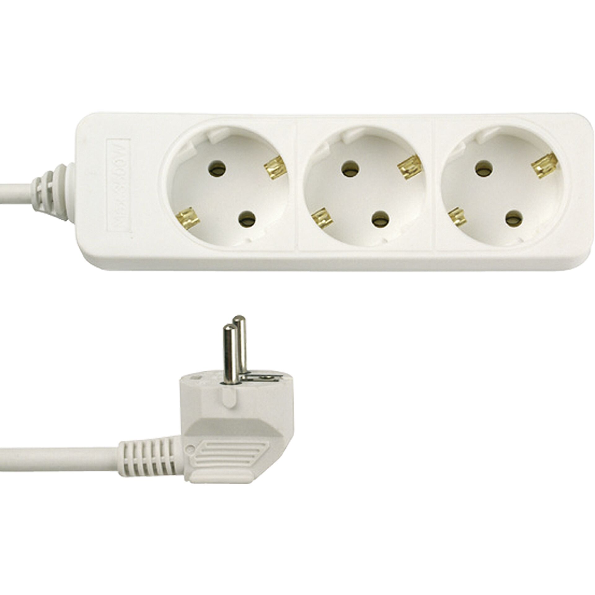 REV Predlz. kabel 3-fach 3,0 m biela
