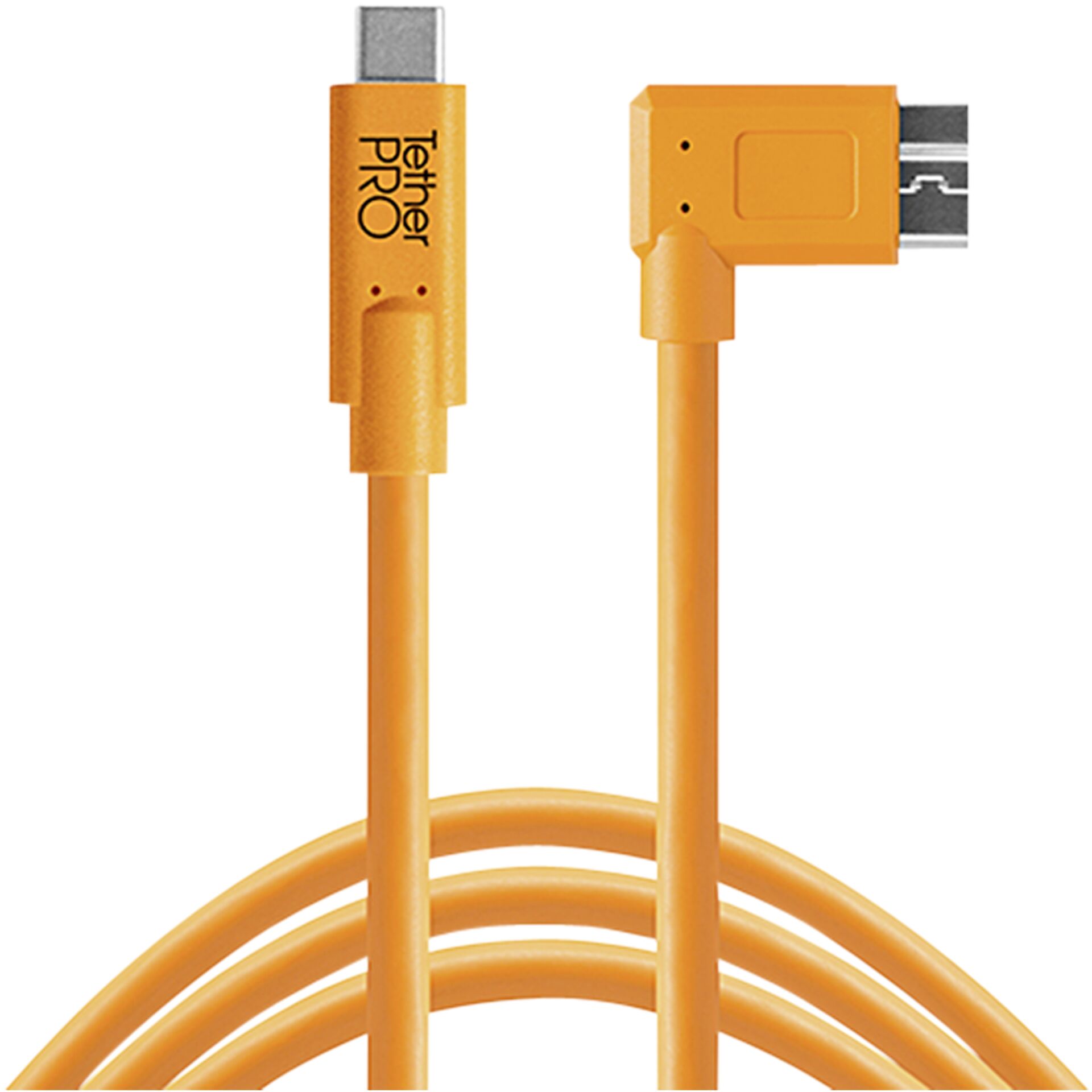 Tether Tools USB-C to 3.0 Micro- B Right Angle 4,60m oranzova