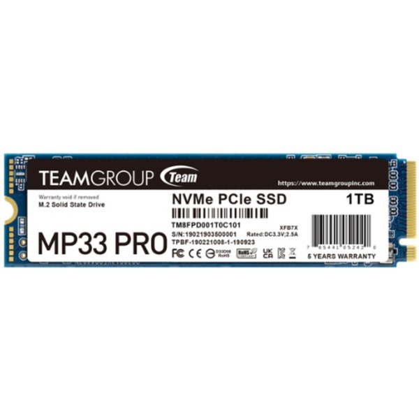 Team SSD M.2 1TB MP33 PRO NVMe (2100/1700 MB/s)