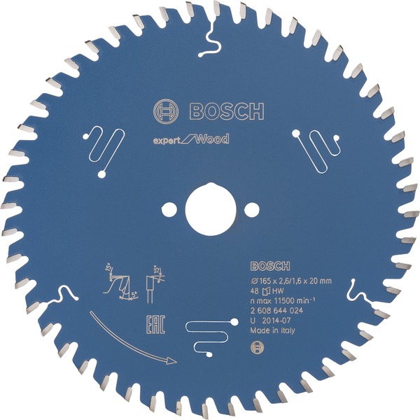 BOSCH Pílový kotúč Expert for Wood 165 x 20 x 2,6 mm, 48