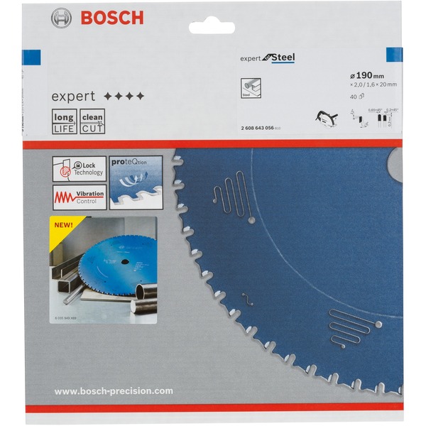 Expert for Steel - 190 x 20 x 2,0 mm, 40 Pílový kotúč