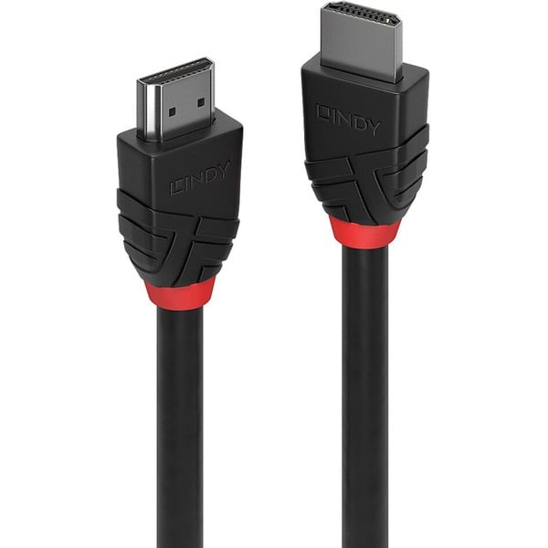 Lindy Anthra Line - HDMI kabel - HDMI samec na HDMI samec - 0,5 m - trojitá izolace - černá - kulatá, podpora Dolby DTS-HD Master Audio, podporuje 8K 60 Hz (7680 x 4320)