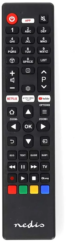 NEDIS předprogramovaný dálkový ovladač kompatibilní se všemi televizory TCL/Thomson