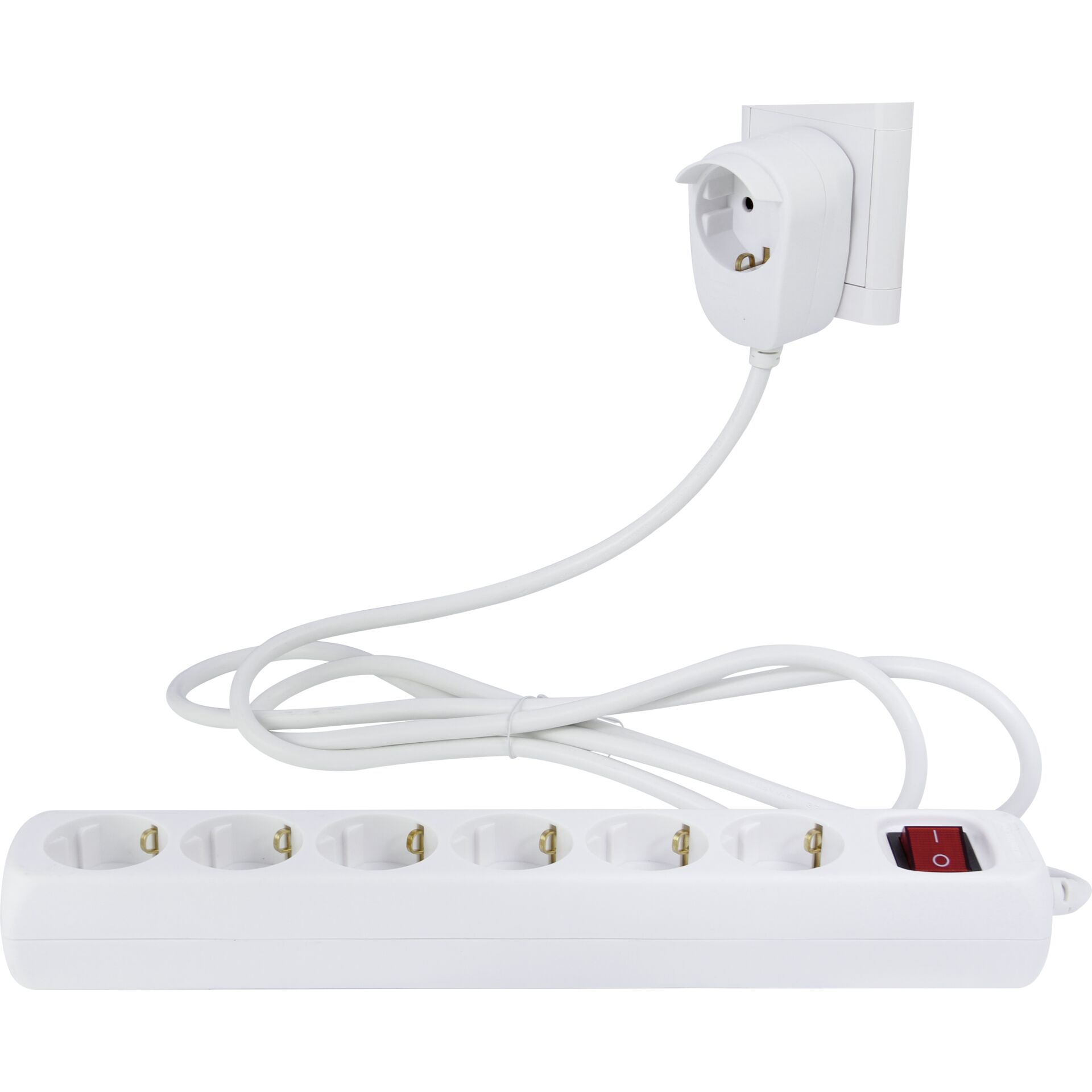 REV Predlzov. kabel 6+1-fach 2m biela Powersplit + prepinac