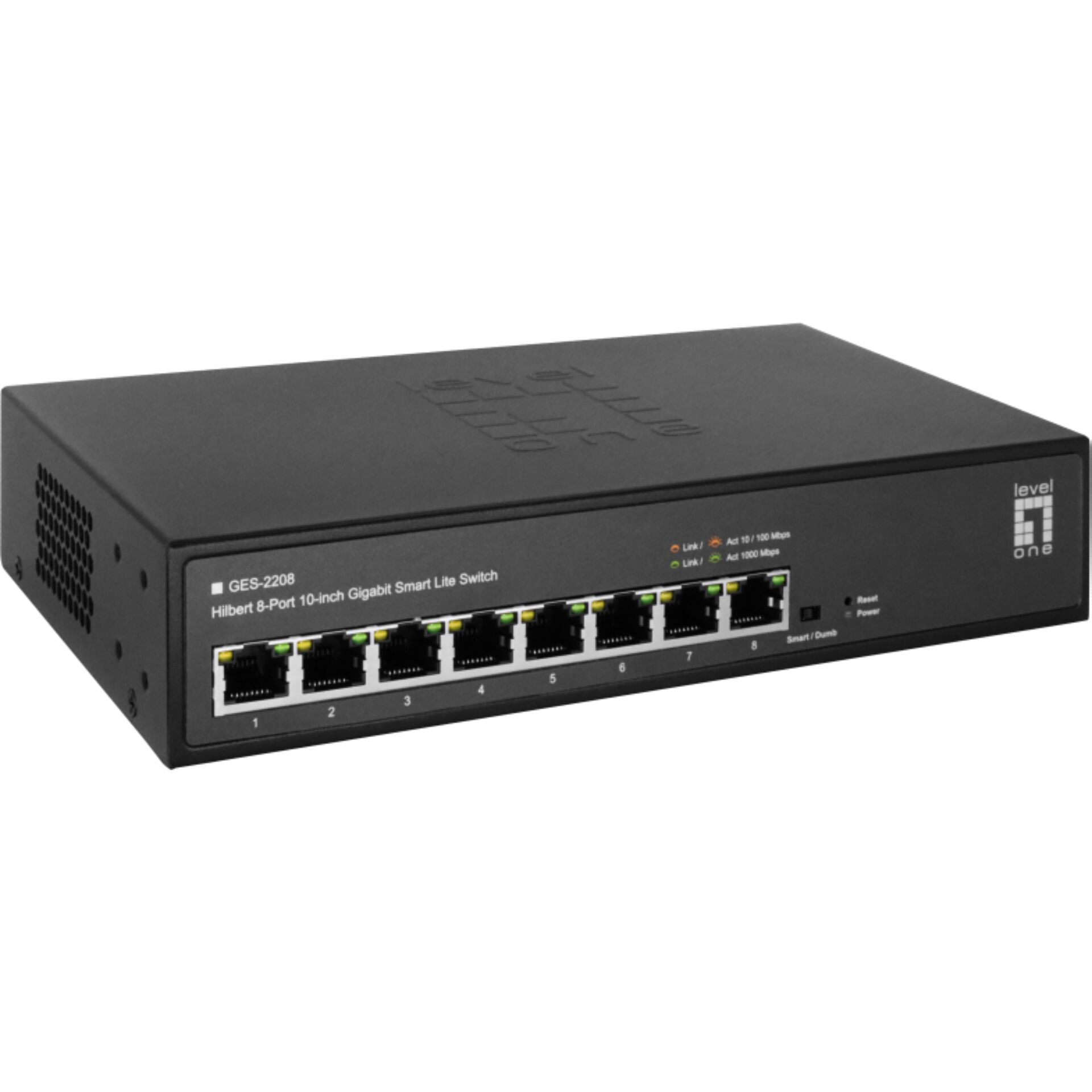 Level One GES-2208  Hilbert 8Port 10inch Gb Switch