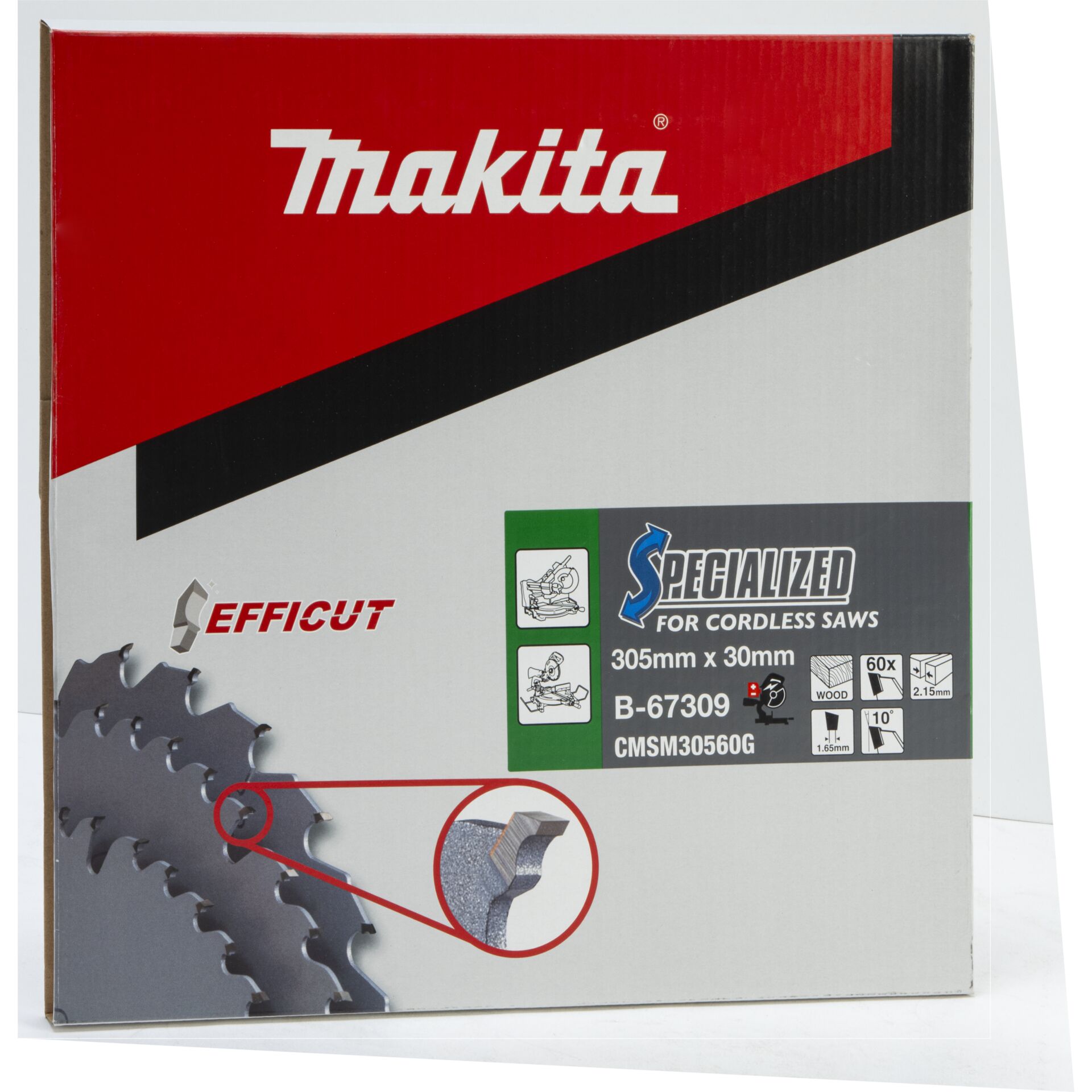 Makita  KRUHOVÁ PILA NA DŘEVO 305x30x60z ÚČINNOST