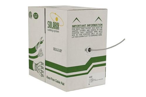 Instalační kabel Solarix UTP, Cat5E, drát, PVC, box 100m SXKD-5E-UTP-PVC