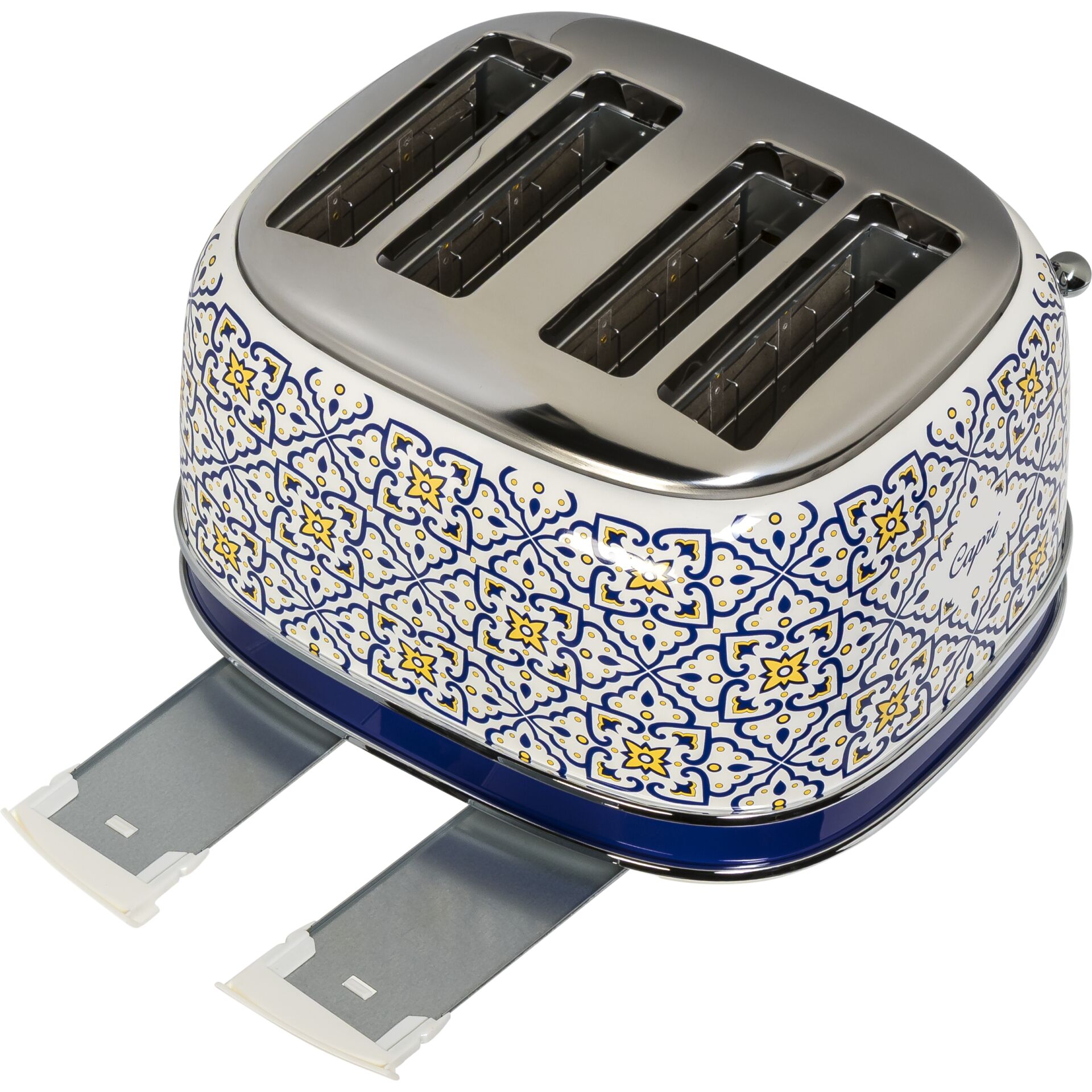 Ariete toustovač Capri na 4 plátky (bílý/vícebarevný, 1630 W, na 4 plátky toastu)