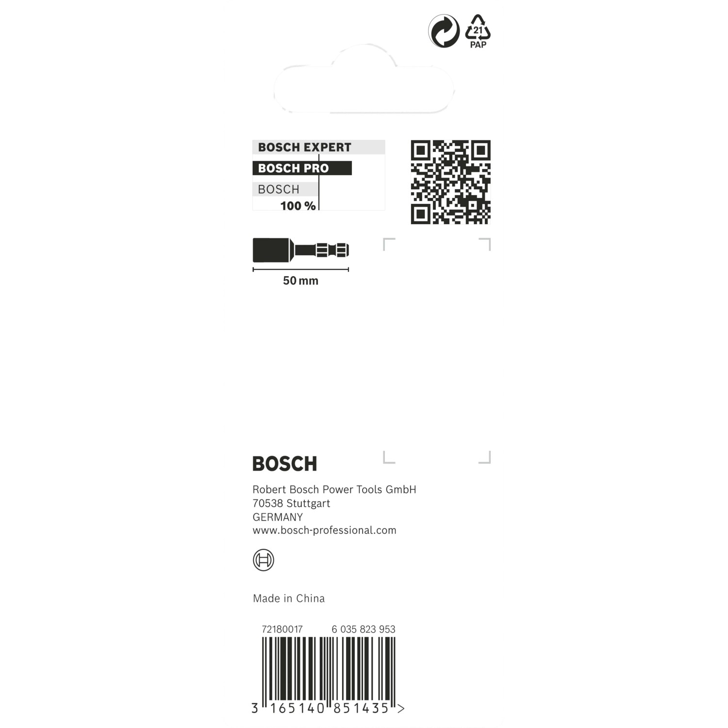 Bosch Rázový nástrčný klíč 13 mm, 1 ks