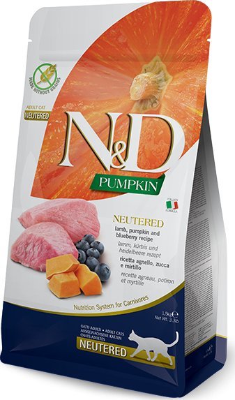 Dry cat food -  FARMINA N&D CAT PUMPKIN