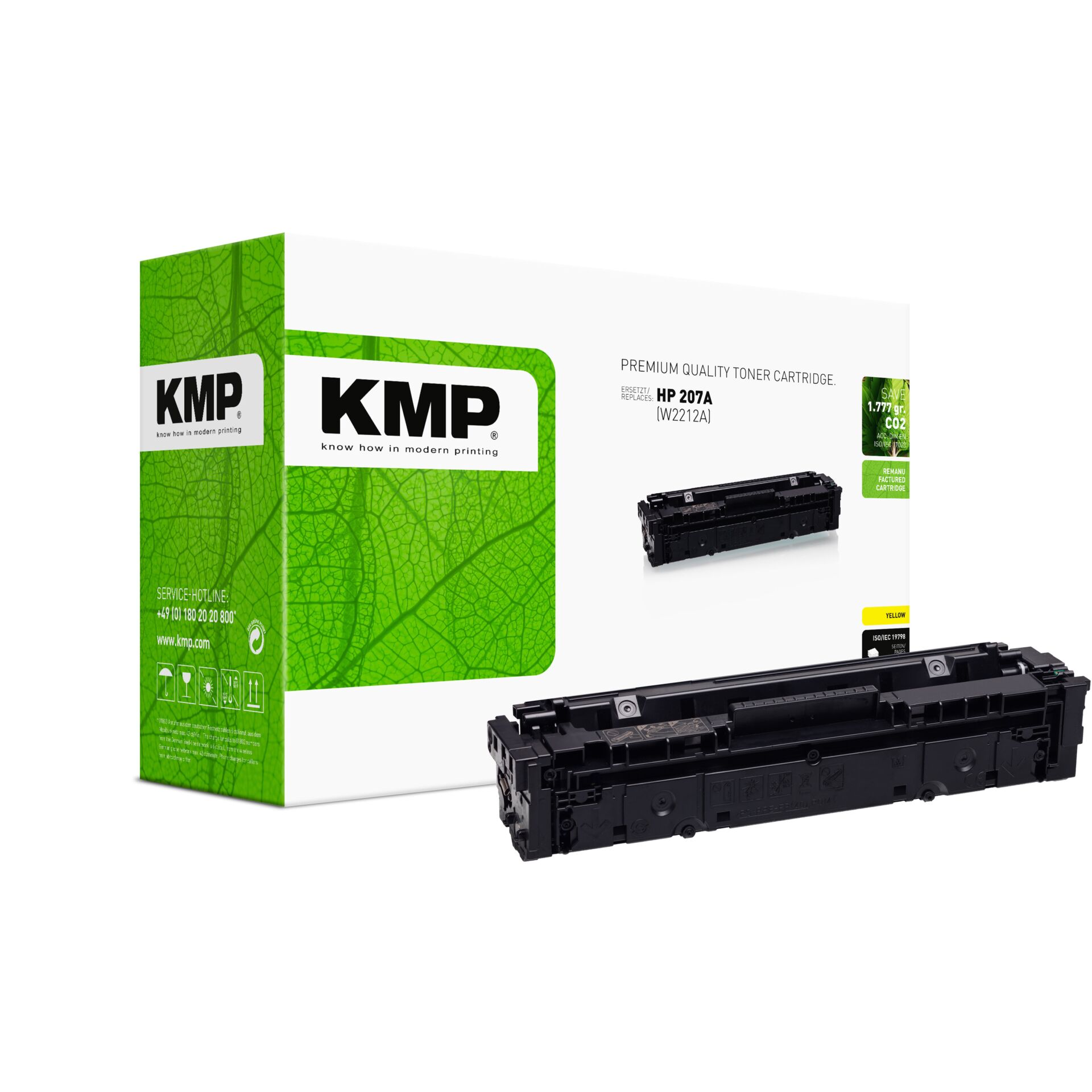 KMP Toner yellow  ersetzt HP W 2212 A No. 207 A