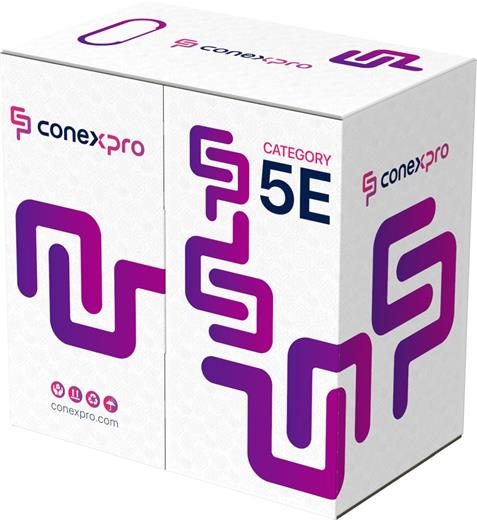 Kabel Conexpro UTP kabel, CAT5e, LSOH, 24AWG, 305m, bílý