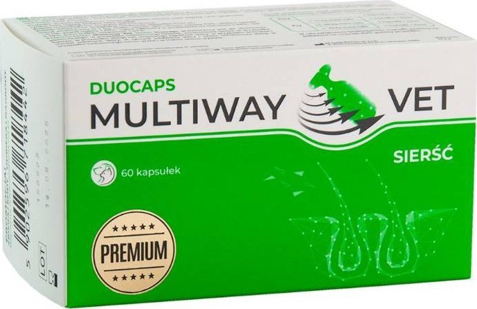 JM SANTE Multiway Vet Duocaps - twist-off kapsle na srst a kůži pro psy a kočky – 60 ks