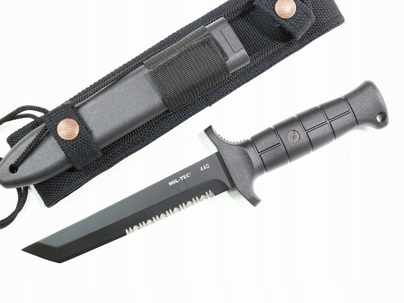 Nemecký bojový nôž Mil-Tec Black 2000 440 oceľ