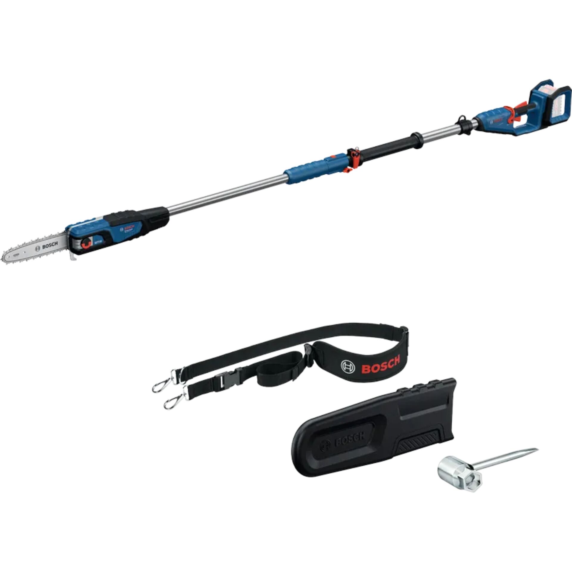 Akumulátorové teleskopické nůžky na tyče Bosch GKE 18V-25 TP Professional solo, motorová pila