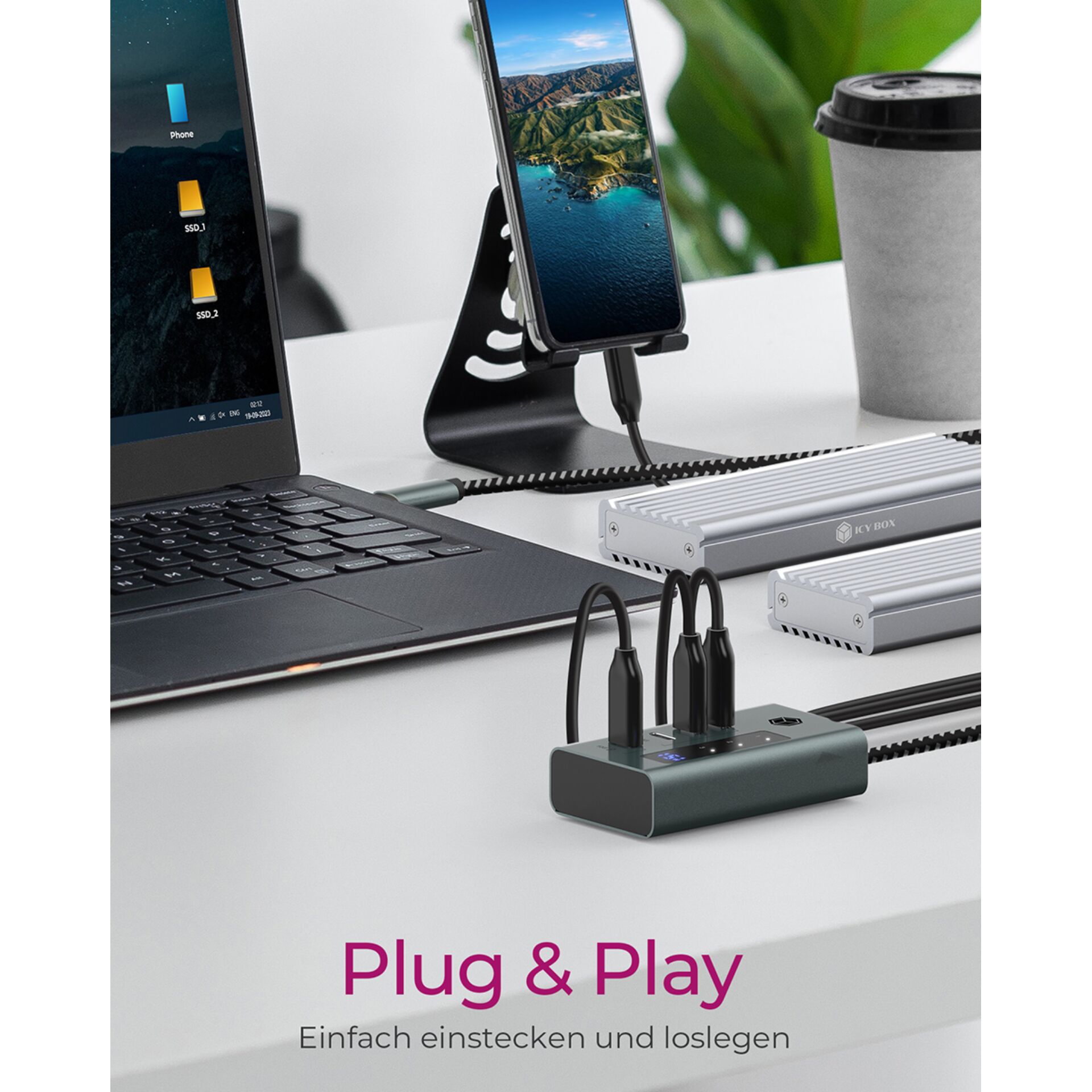ICY BOX IB-HUB1454-C31, USB hub