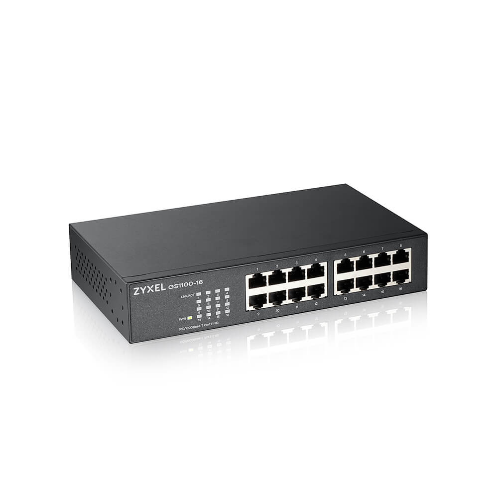 ZYXEL 16xGb fanless switch GS1100-16 v3