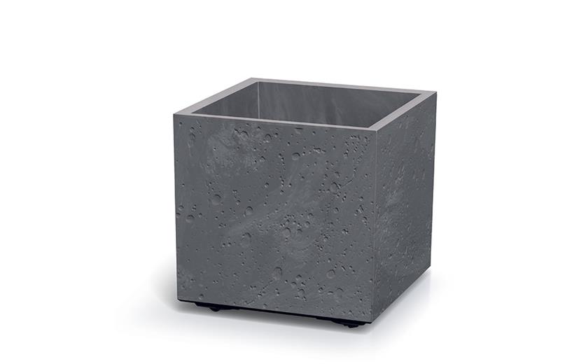 Květináč Prosperplast SIERRA SQUARE beton effect 38,5 cm šedý