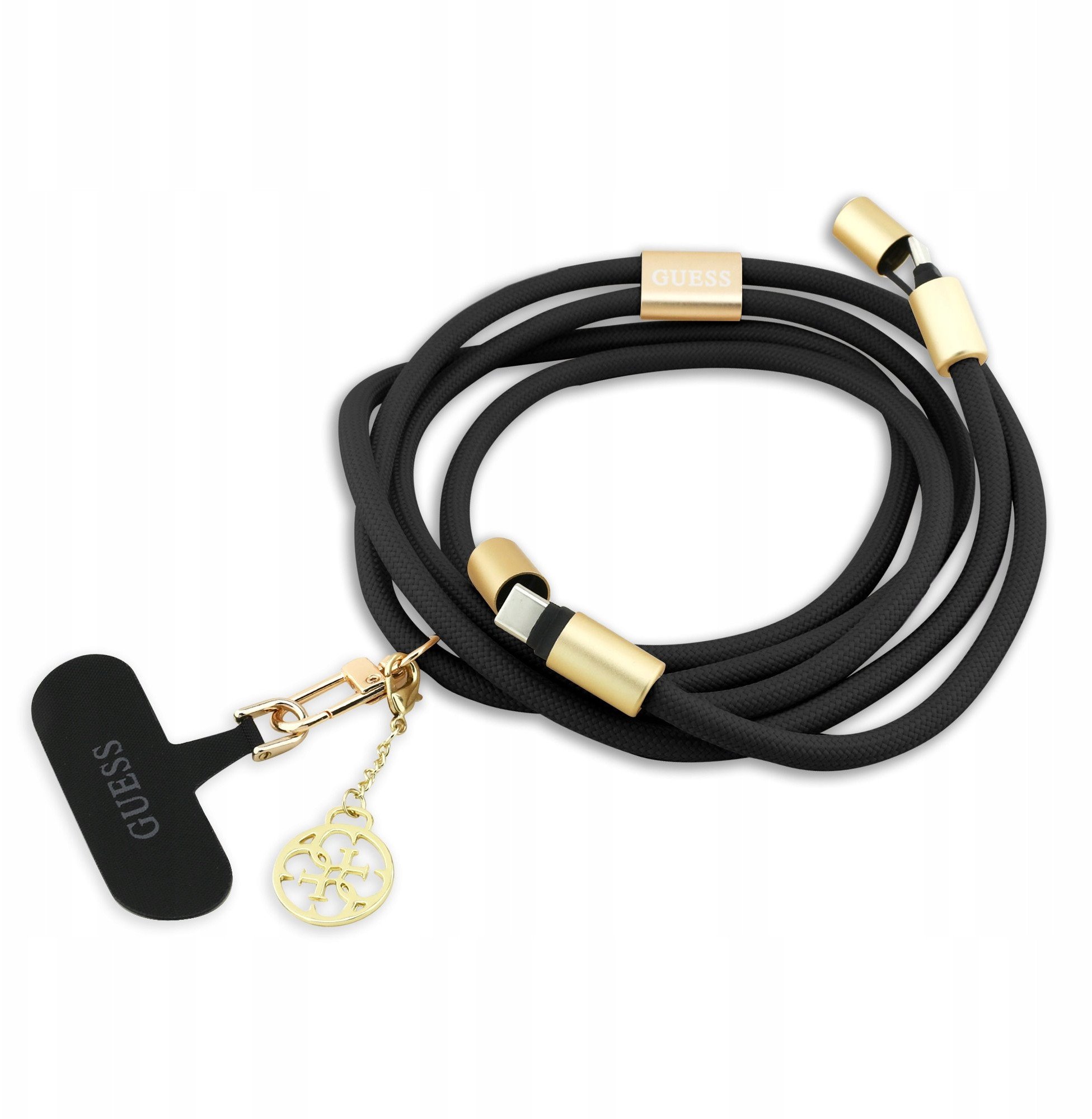 Guess Kabel CBDY 4G Charm USB-C/USB-C 150 cm černý