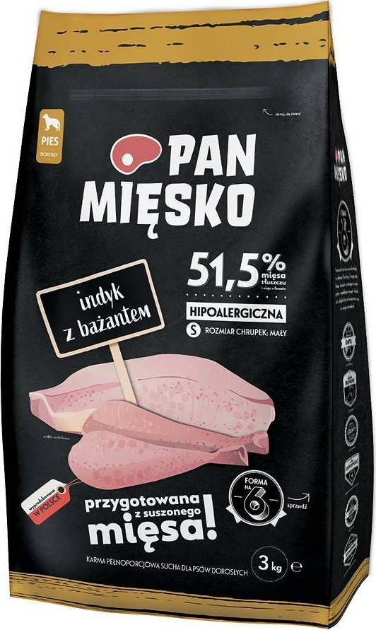 MĚKKÝ CHLÉB Krůta s bažantem S - sušená smetana pro psy - 3kg