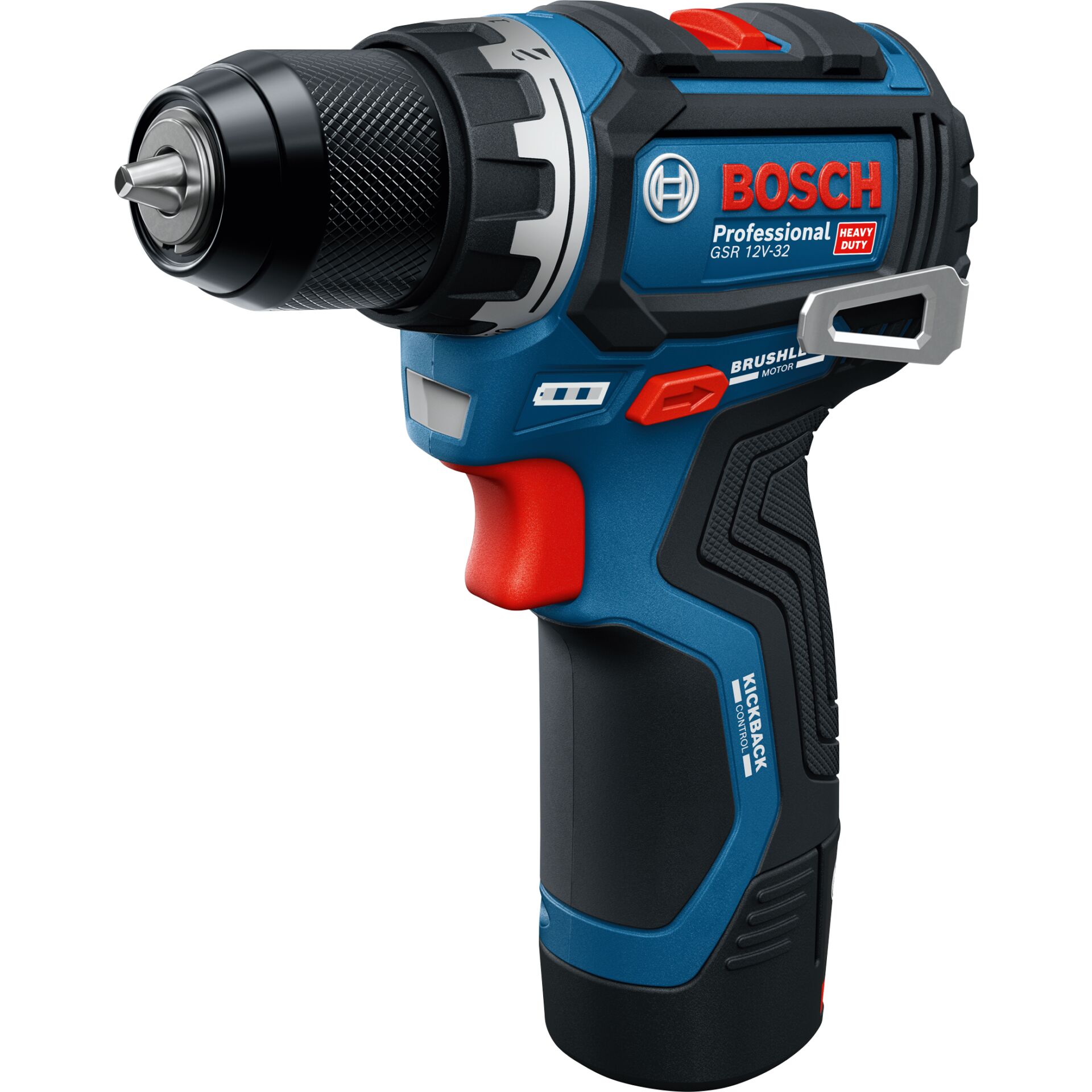 Bosch Powertools Akumulátorová vrtačka/šroubovák GSR 12V-32 Professional, 12 V (modrá/černá, 2x Li-ion baterie 2,0 Ah, L-BOXX)