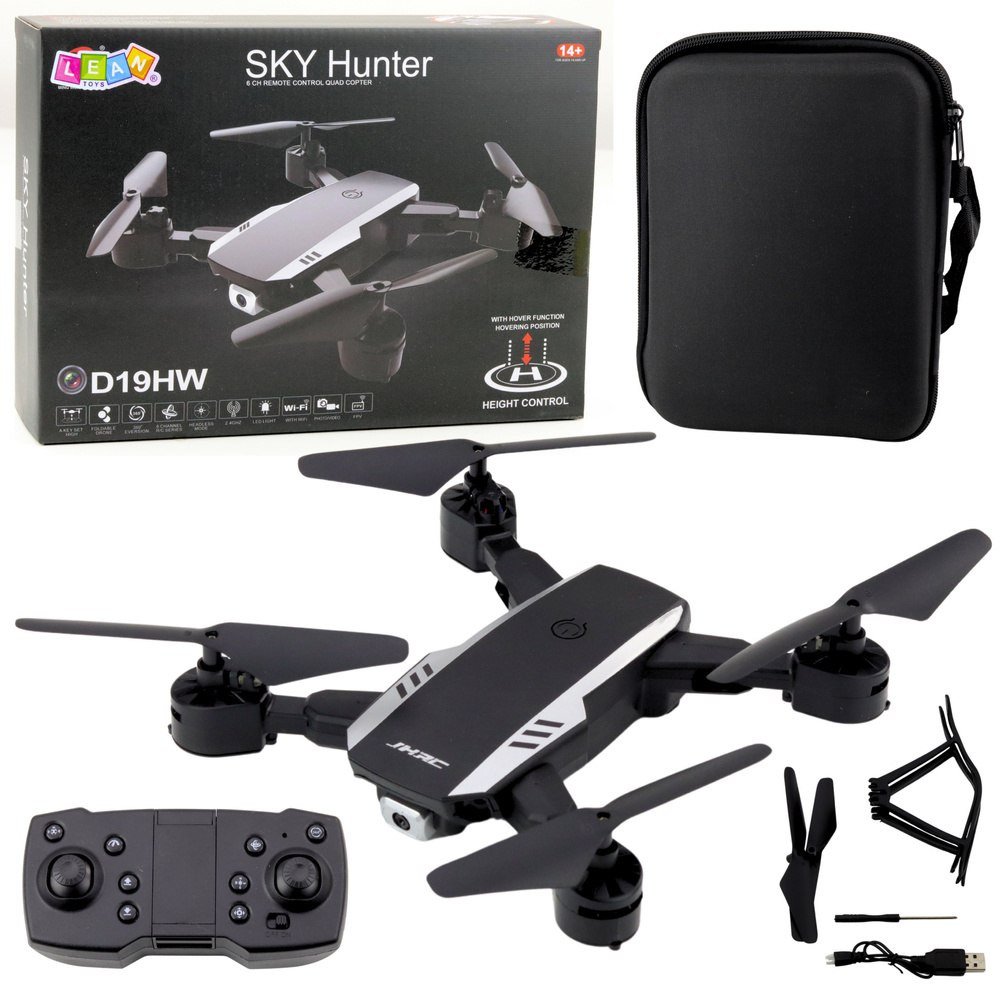 LeanToys Sky Hunter D19HW Dron FVP kamera Wi-Fi dálkové ovládání s držákem na telefon pouzdrem