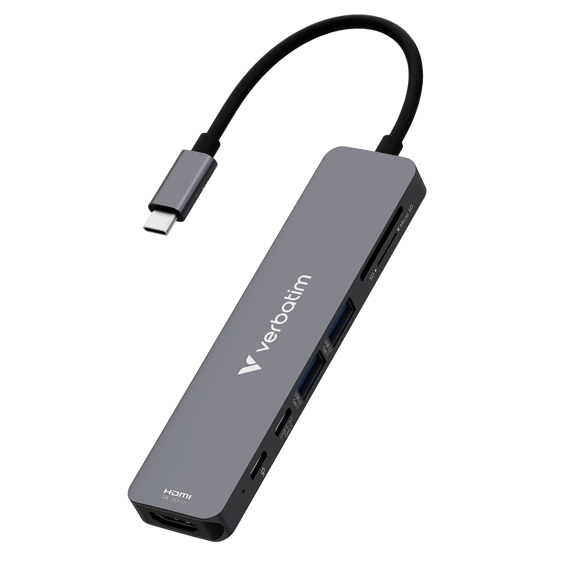 Verbatim USB-C Essentials Multiport Hub 7 Port, HDMI, USB-A, USB-C, SD/microSD čtečka
