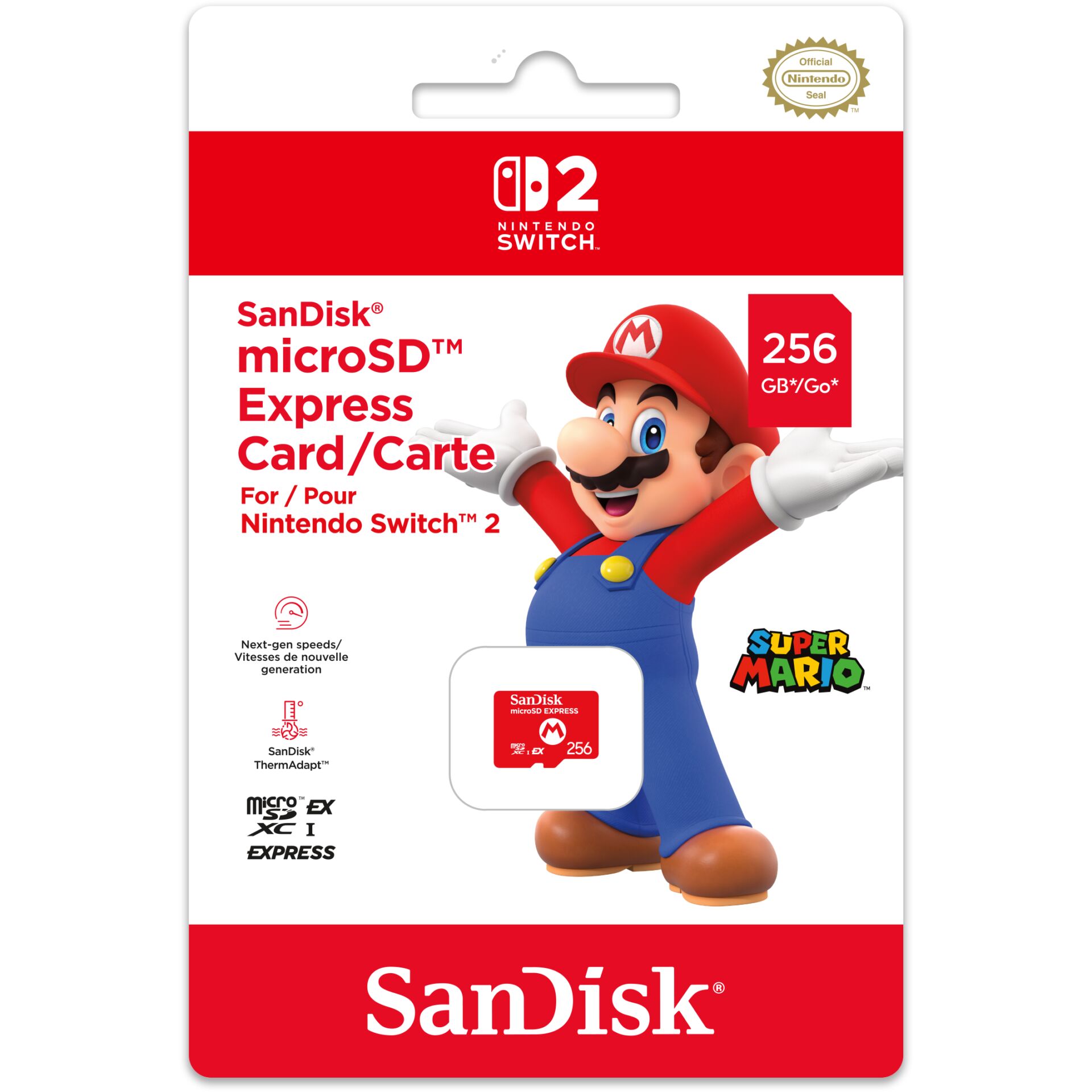 NS2 microSD Express card 256 GB Sandisk