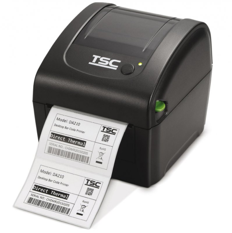 TSC Tiskárna štítků DA210, přímý termální tisk, 203 x 203 DPI, 152,4 mm/s, kabelová, černá