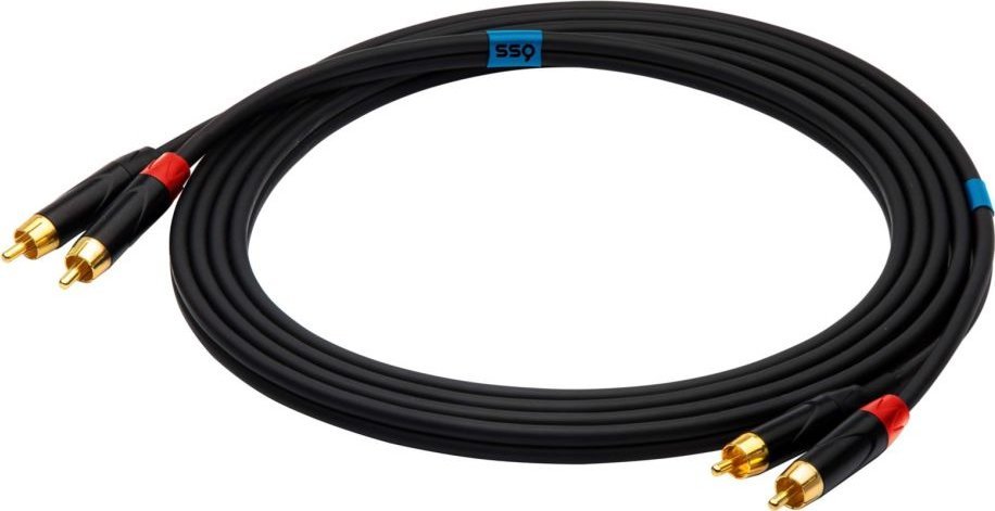 SSQ Kabel RCA (Cinch) x2 - RCA (Cinch) x2, 2 m, černý (SS-1432)
