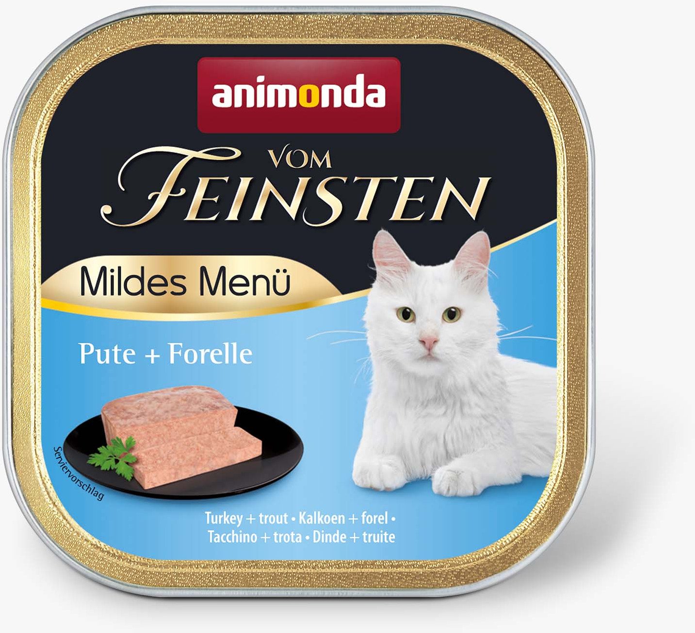 ANIMONDA Vom Feinsten Mildes Menu Turkey and trout - mokré krmivo pro kočky - 100g